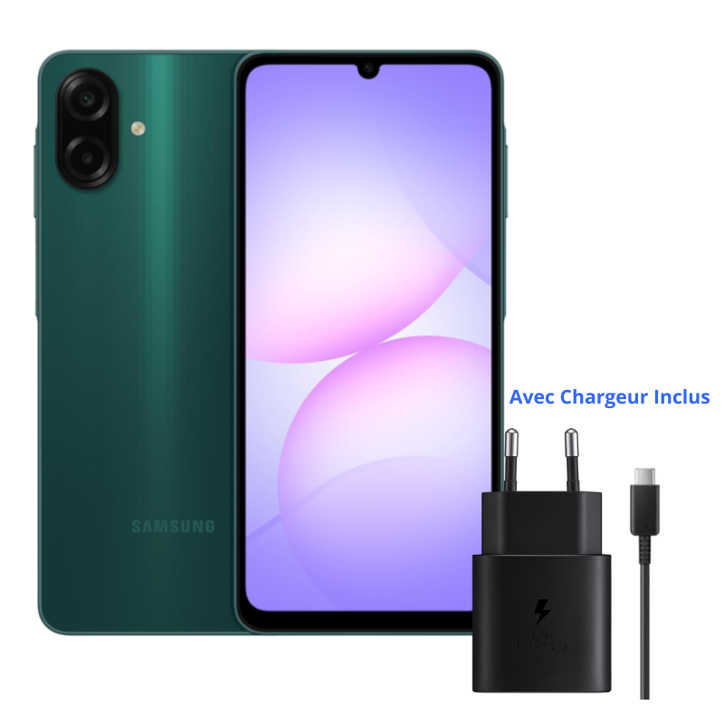 Samsung Galaxy A07 4G 4Go 64Go avec chargeur