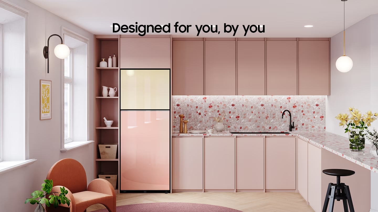 Réfrigérateur Samsung Bespoke RT47 476L Rose Et Blanc fiche technique