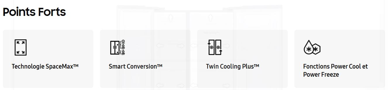 Réfrigérateur Samsung RS66 Side By Side prix